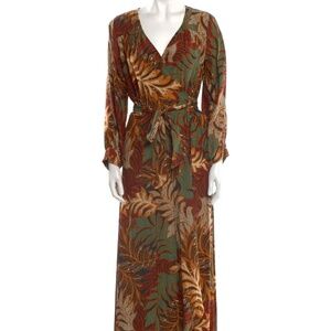 Natalie Martin Long Sleeve Silk Dress